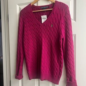 Ralph Lauren Sport V neck sweater NWT